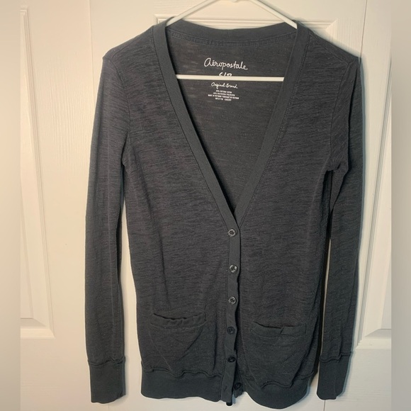 Aeropostale cardigan, small, blue/grey color. - Picture 1 of 3